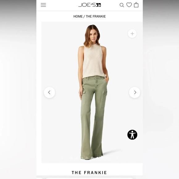 Joe’s The Frankie Cargo Bootcut Jeans Size 30 color uniform Retails $228 - Picture 1 of 16